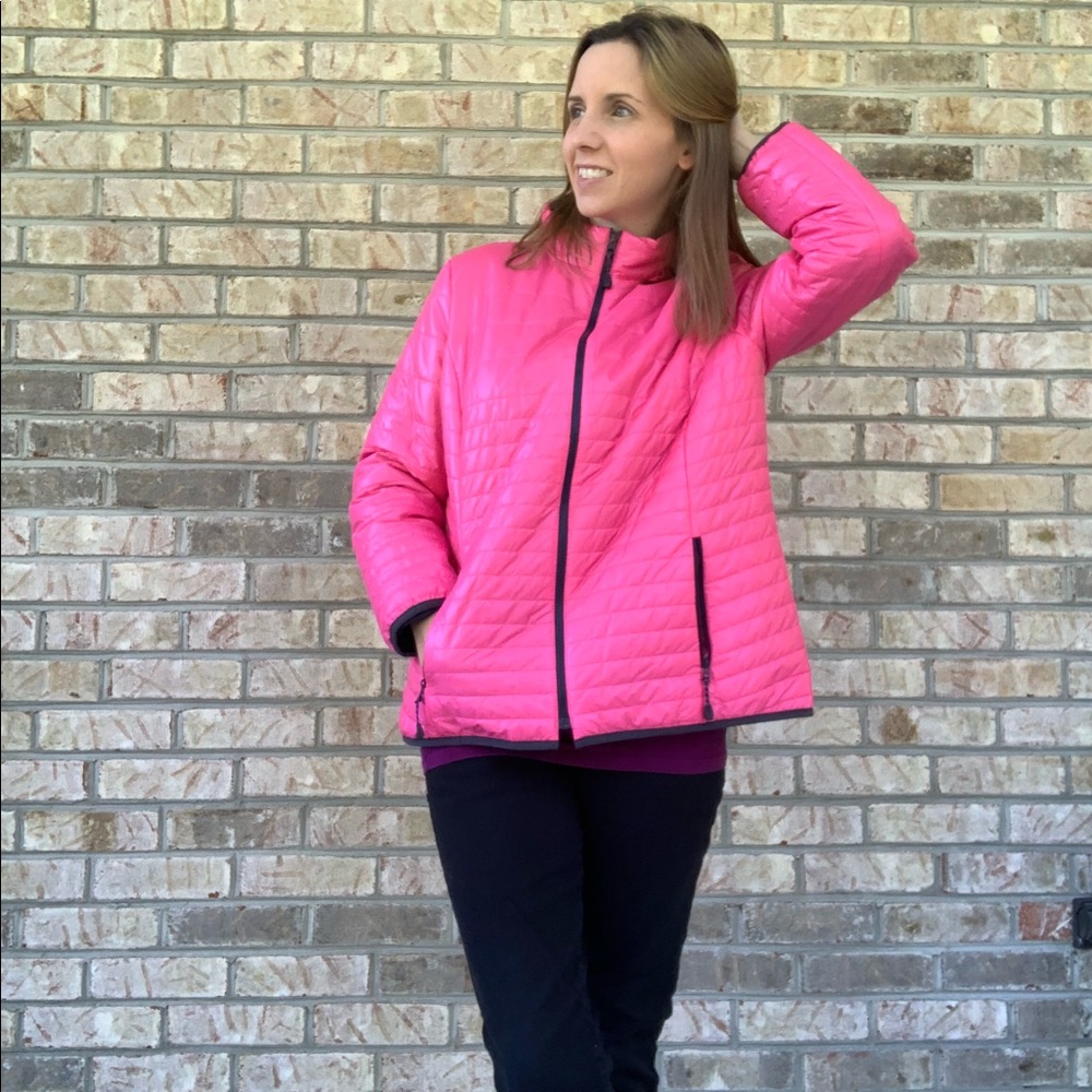 Talbots Hot Pink Puffer Coat